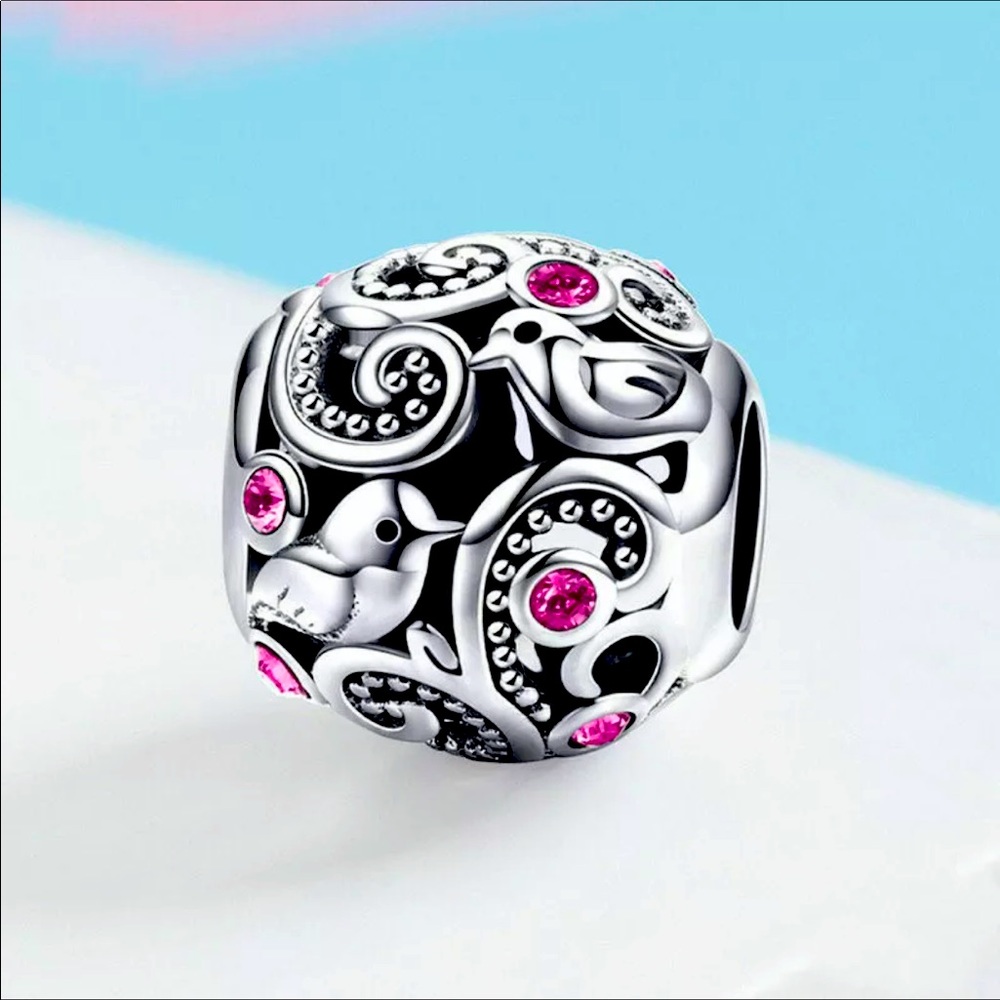 New 925-Charm Bead Fit Original Pandora Bracelet - Picture 1 of 3